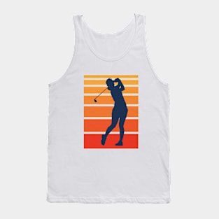 Vintage Women Golf Silhouette Tank Top